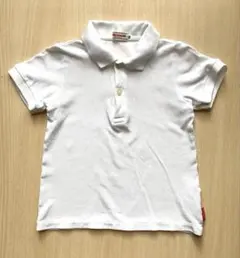 ミキハウス　ホワイト半袖ポロシャツ 100