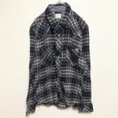 【BACK NUMBER】(S)コットンチェック柄シャツ/カジュアルネルシャツ