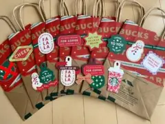 スターバックス　ホリデー　2021 紙袋　メッセージカード　ギフトタグ　セット