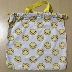 ニコちゃん柄 巾着袋 体操着袋 ハンドメイド