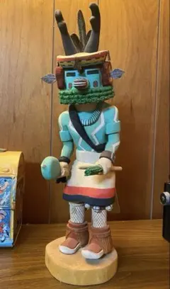 アステカ文明 マヤ文明 戦士像 置物 高さ22cm メキシコ プリミティブ