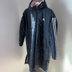 アディダス　ベンチコート　ネイビー　ピンク　160 ボアフリース　美品　値下げ！