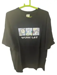 仕事猫　半袖Tシャツ　黒