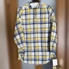 チェック柄長袖シャツ イエロー ネイビー　r•p•s タグ付き