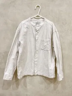 ホワイトストライプ 無印良品長袖シャツ 150