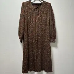 【美品】 レディース レトロワンピース 膝下丈 フリーサイズ