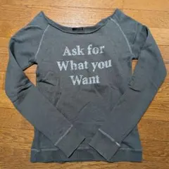 【送料無料】グレー オフショルダー トレーナー