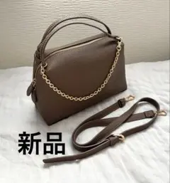 2way ショルダーバッグ ハンドバッグ ブラウン　チェーンバッグ　デッサンのサムネイル