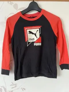 PUMA 長袖カットソー 130サイズ 黒/赤
