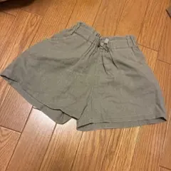 キッズ ハーフパンツ カーキ色