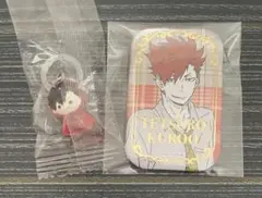 ハイキュー セブンネット限定 スクエア缶バッジ 黒尾鉄朗　めじるしアクセサリー