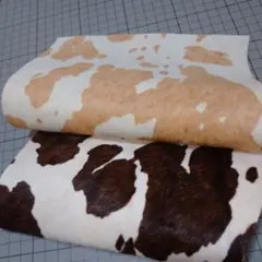 お買い得 ハラコ レザー 2枚 本革 ハギレ #505