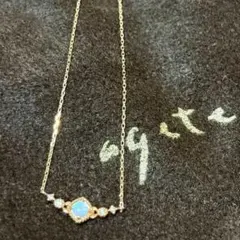 agete 佐々木敬子さんコラボ K10ダイヤスモーキークォーツネックレス 