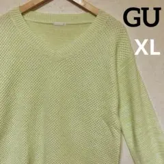 GU セーター　レディース　XL イエロー シンプル ニット