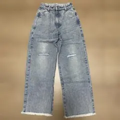 ④バイラビット　裾フリンジ　デニムパンツのサムネイル