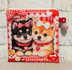 ✩フラットポーチ✩小物ポーチ✩柴犬