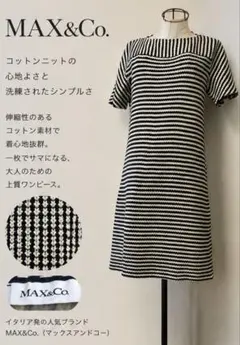 MAX&Co. ボーダー 半袖ワンピースのサムネイル