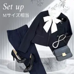 【Mサイズ相当】パンツスーツ　ママスーツ　セットアップ　フォーマル　卒業式