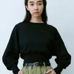 Libra Cue ロングリブスリーブプルオーバー ロンT フリーサイズ 黒