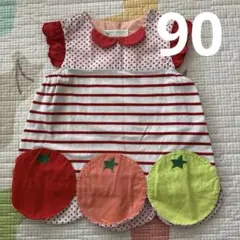 ベイビーチアー　ワンピース　トマト　90のサムネイル