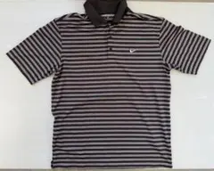 マ*リ様 ナイキNike DRI-FIT ピンクストライプ ポロシャツ L