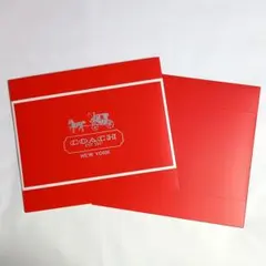 【新品未使用】COACH 保管箱 長財布用 レッド