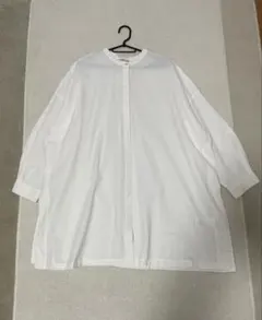 Samansa Mos2 サマンサモスモス 綿麻バンドカラーシャツチュニック