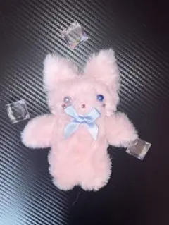 オッドアイのぴんくねこさん　ハンドメイド　ぬいぐるみ