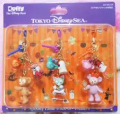 ダッフィー&シェリーメイ&ジェラトーニ ストラップ ハロウィン