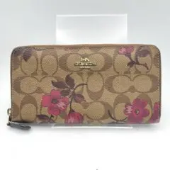 COACH リボンプリント CZ326 ラウンドファスナー長財布 - メルカリ