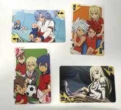 イナズマイレブン　トランプカード　4枚　アフロディ　ガゼル　バーン　エドガー