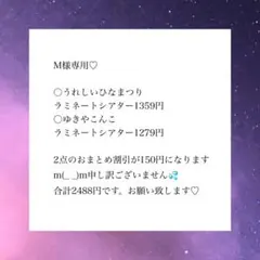 M様 リクエスト 2点 まとめ商品
