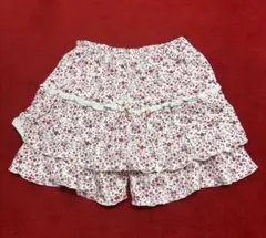 花柄キュロットスカート フリル 150cm