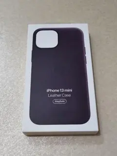 【純正】新品 iPhone 13 mini レザーケース ダークチェリー