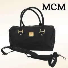 MCM エムシーエム ミニボストンバッグ 2WAY ショルダー ブラックのサムネイル