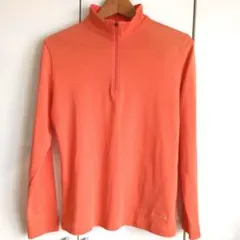 【美品】モンベル WIC ボーダーロングスリーブ ジップシャツ レディースL