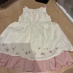piqueette Club フラミンゴ刺繍 ノースリーブワンピース 120cmのサムネイル