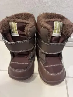 14.0cm イフミー スノーブーツ　防寒ブーツ　ブラウン　撥水加工