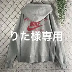NIKE ナイキ フルジップアップ パーカー ロゴ刺繍 プリント L程