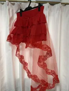 赤 ロングスカート