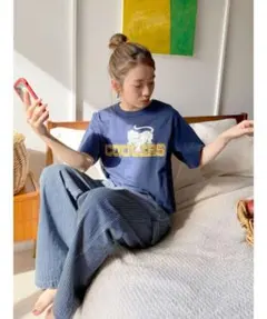 極美品【Ungrid ペインタールーズパンツ】デニム　ヒッコリー　Sサイズ