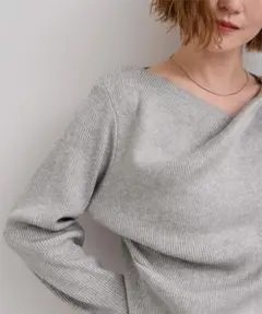 ドレープリブニット