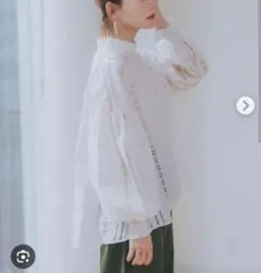 GLOBAL WORK EiiS レースブラウス 長袖 ホワイトのサムネイル