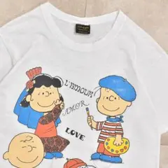 雰囲気系ボロ 90s アメリカ製 スヌーピー キャラクター Tシャツ レア 古着