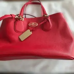 COACH レッド ハンドバッグ
