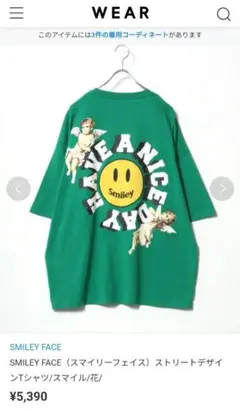 SMILEY FACE（スマイリーフェイス）ストリートデザインTシャツ 花のサムネイル