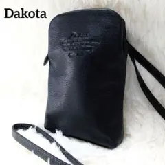 美品　Dakota　ダコタ　ミニショルダーバッグ　スマホ　レザー　黒　ブラックのサムネイル