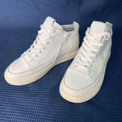 ジアーノバレンチーノ 牛革 ハイカットスニーカー　23cm