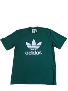 adidas トレフォイルロゴ Tシャツ M グリーン