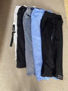 150cmキッズ女の子｜ズボン5着セット｜パンツまとめ売り